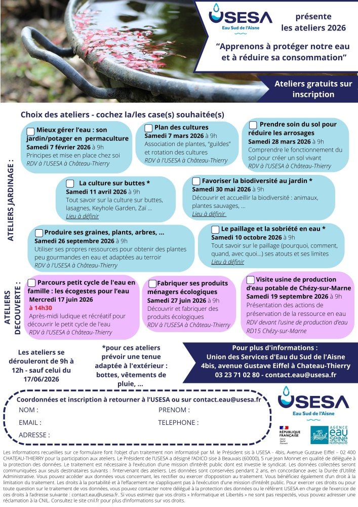 <strong>programme et inscription 2026</strong> <small>© USESA</small>